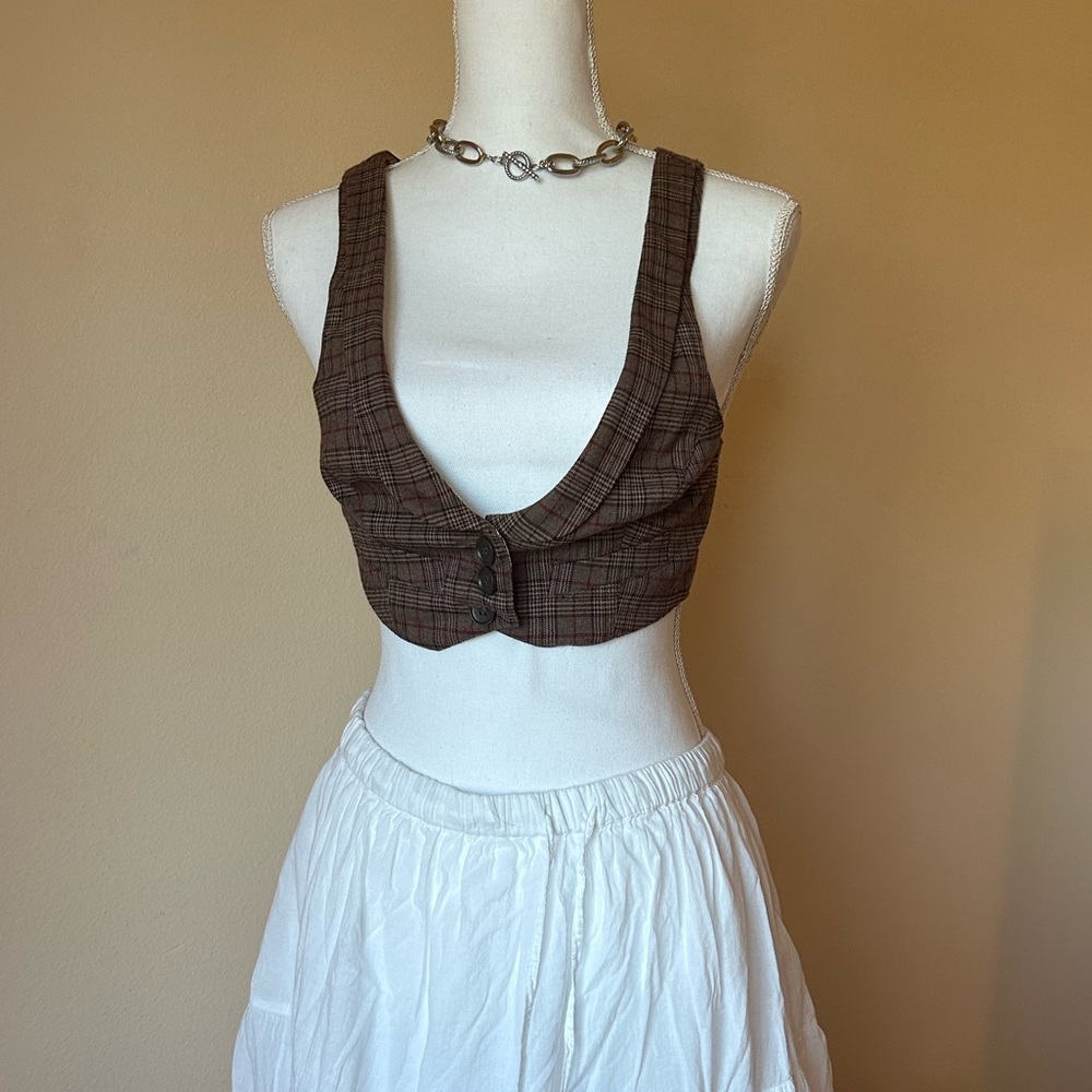 Plaid Cropped Heritage 1981 Vest Top